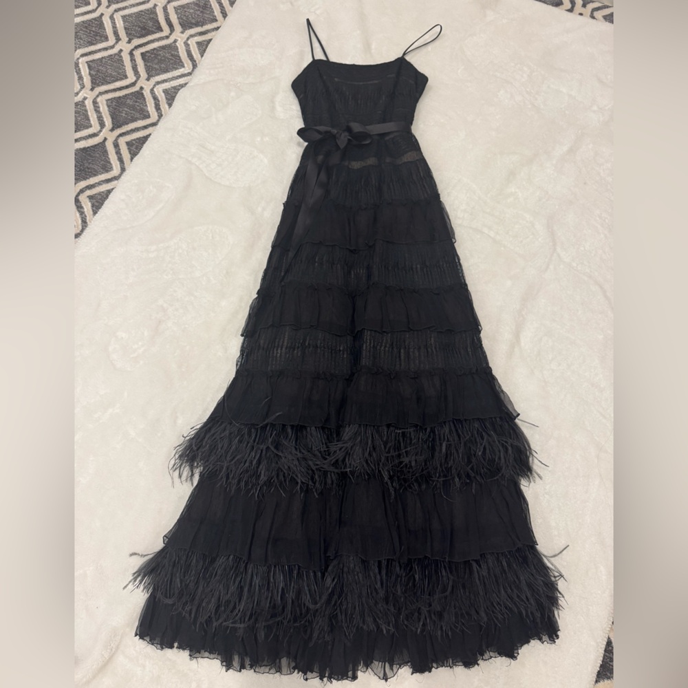 BCBGMaxAzria Black Tiered Maxi Dress